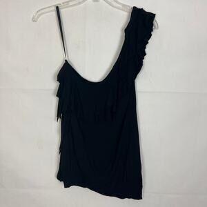 Wet Seal One Shoulder Top Womens Small Y2K Dark Fairy Grunge Whismigoth Coquette